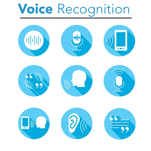 Icône Voiceover ou Voice Command avec images Sound Wave — Image vectorielle