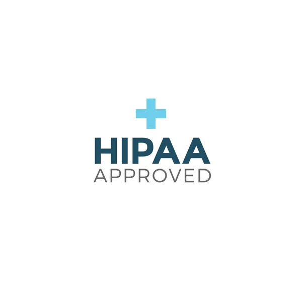 HIPAA Aprobada Aprobación o cumplimiento Icono Gráfico — Vector de stock