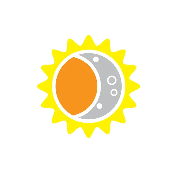 Icona Eclissi Solare Totale agosto 8, 2017 — Vettoriale Stock