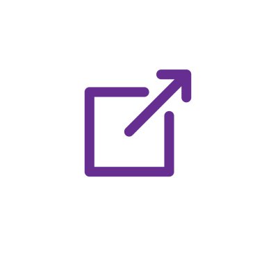 Ok ve işaret kutusu ile dış bağlantı simgesi