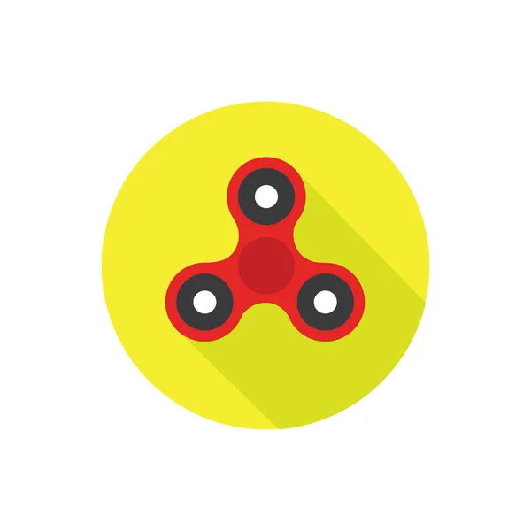 Fidget Spinner: juguete de mano de 3 puntas girado por su centro — Vector de stock