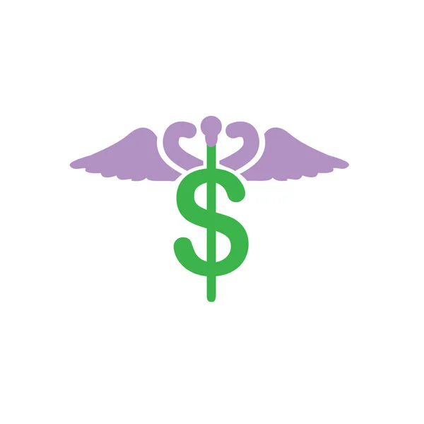 Затраты на здравоохранение и расходы, показывающие концепцию дорогостоящего лечения — стоковый вектор