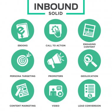 Vektör Icon Set pazarlama gelen