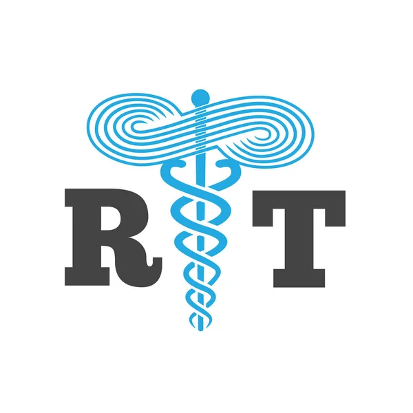 Icono de Símbolo Médico de Terapia Respiratoria - para RRT, RT o CRT — Archivo Imágenes Vectoriales