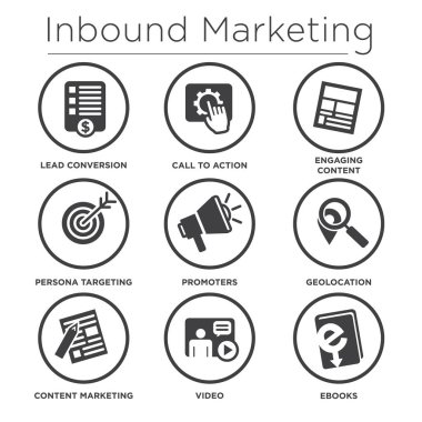 Vektör Icon Set pazarlama gelen