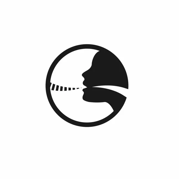 Иконка голосового шнура с изображением человека — стоковый вектор