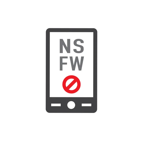 NSFW ikon-val grafikus — Stock Vector