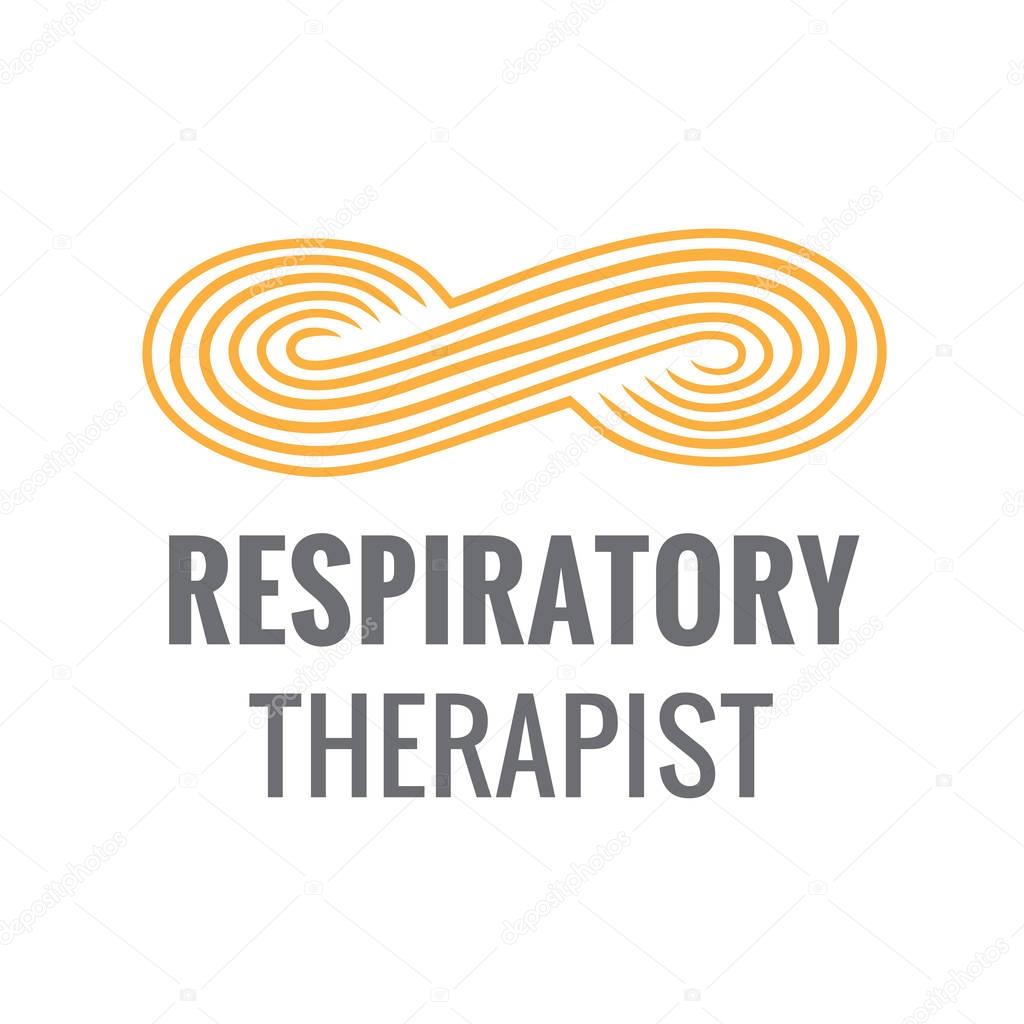 Respiratory Therapist Medical Symbol Icon - RRT, RT or CRT
