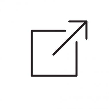 Başka bir Web sitesine - konumu işaret eden ok ile oturum kapatma simgesi