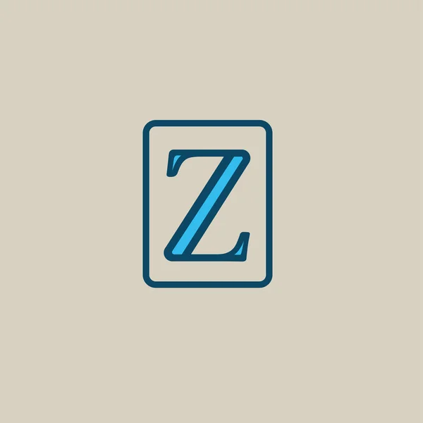 Z Logo Carta Zed do alfabeto — Vetor de Stock