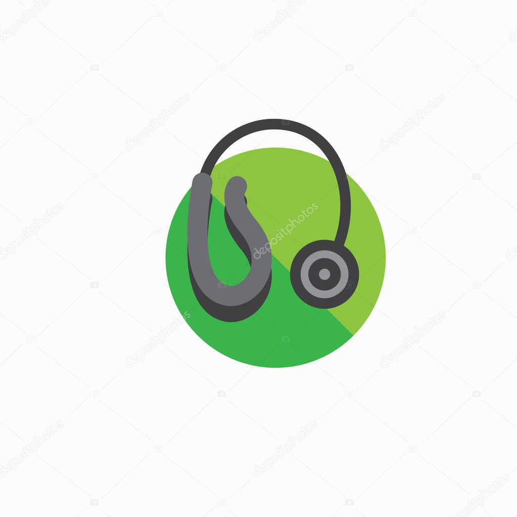 Hearing aid icon with wraparound ear wire