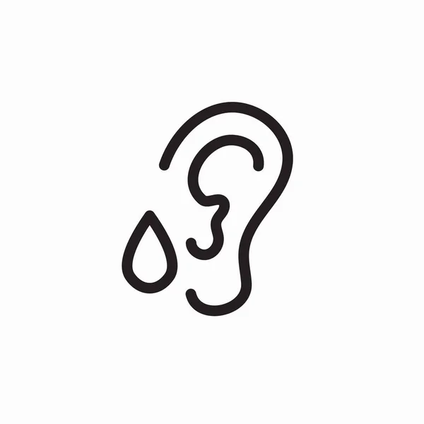 Gouttes d'oreille pour acouphènes ou perte auditive — Image vectorielle