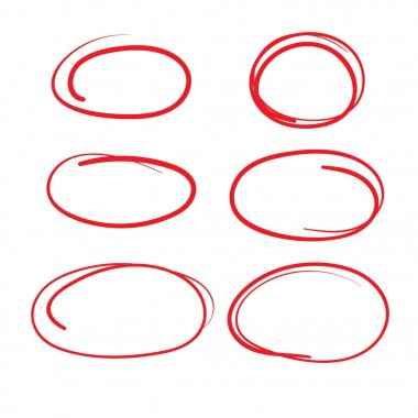 Kırmızı daire sınıflandırma işareti Swoosh belgeleri işaretleme Feel-