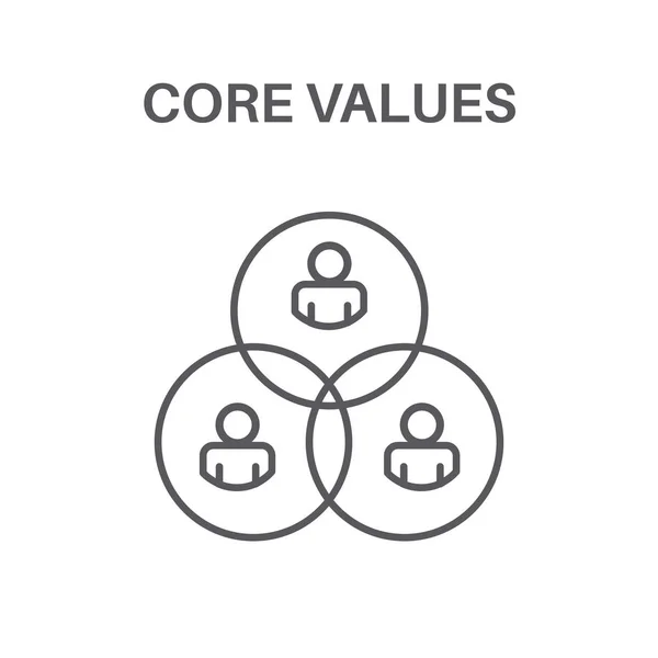 Valores Principais com Imagem de Responsabilidade Social - Ética Empresarial a — Vetor de Stock