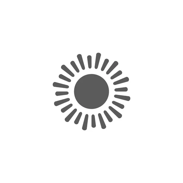 Typická slunce nebo symbol slunce w paprsky slunce bije — Stockový vektor