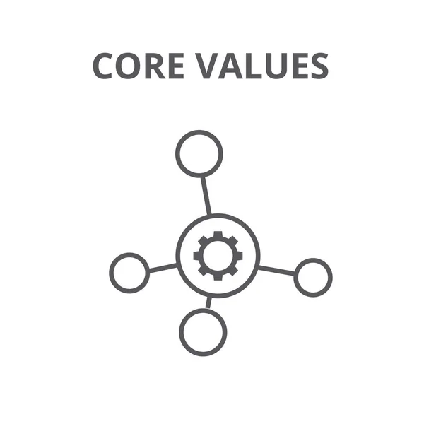 Valores Principais com Imagem de Responsabilidade Social - Ética Empresarial a — Vetor de Stock