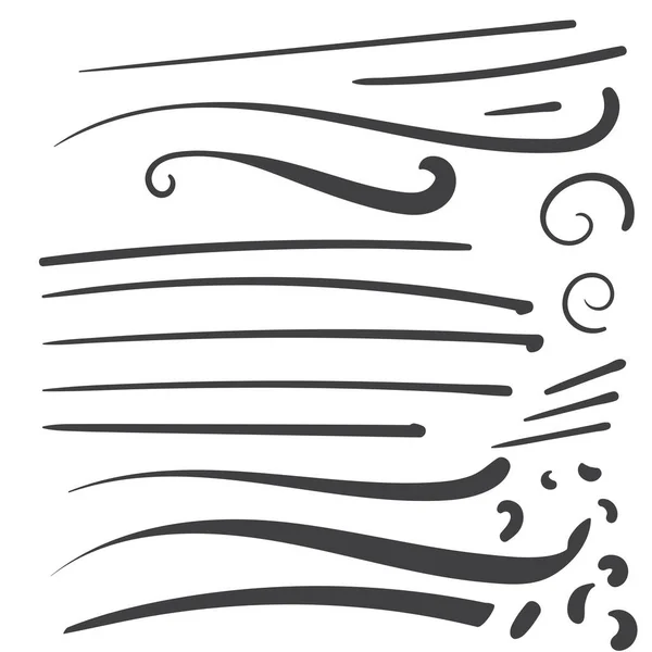 El çekilmiş siyah dalgalı swoosh metin yazı tipi kuyruk beyzbol için tsh — Stok Vektör