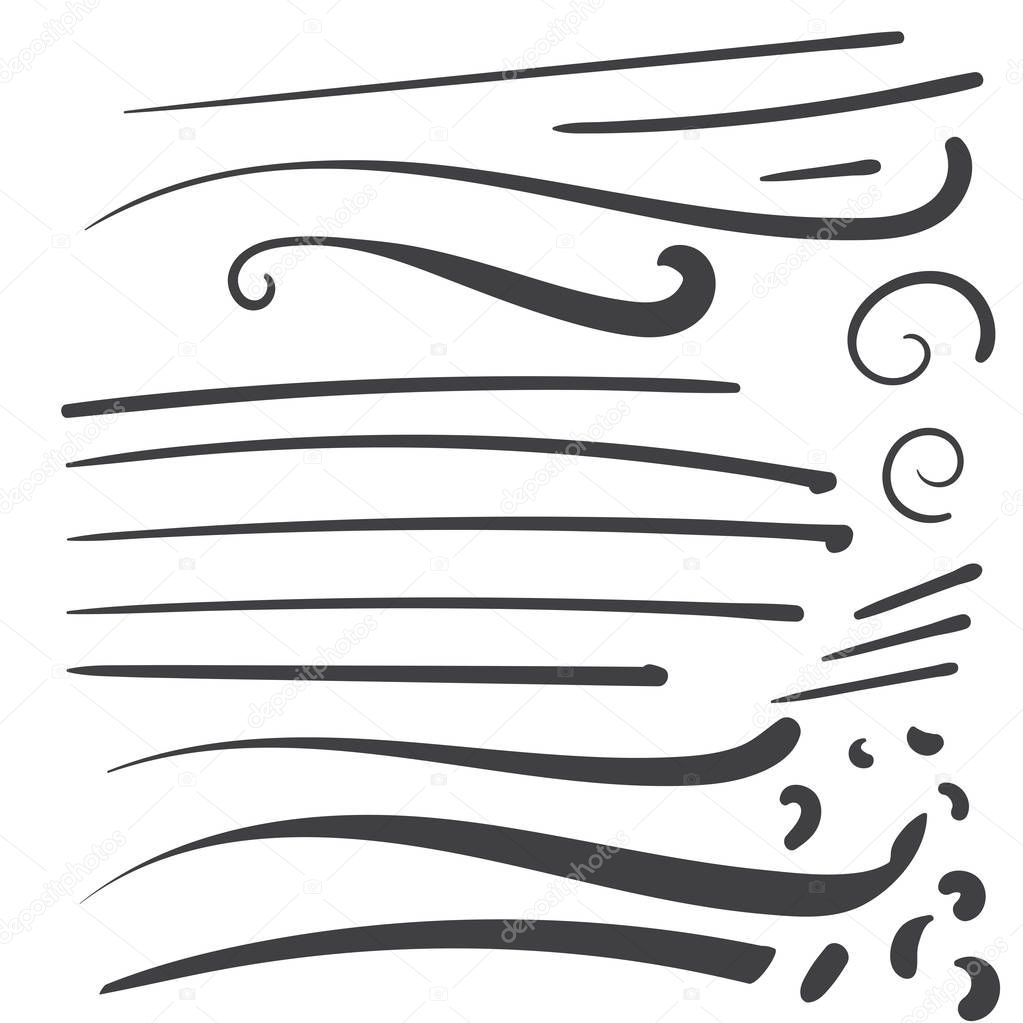 Hand Drawn Black squiggle swoosh text font tail for baseball tshirt design w calligraphy swirl
