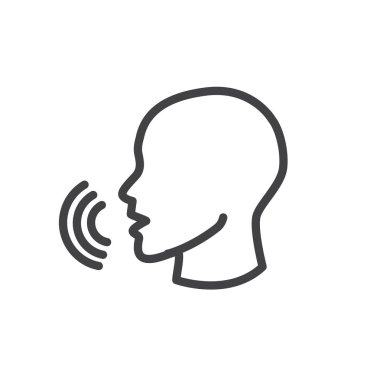 Ses ve üzerinden yayılan soundwave formlar simge konuşmak