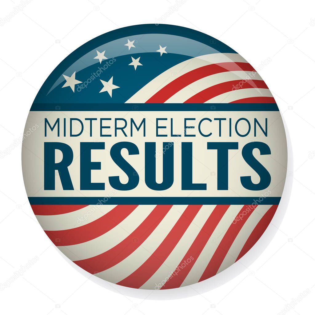 Retro Midterm Elections Vote or Election Pin Button / Badge