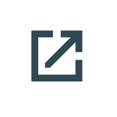 Ok ve işaret kutusu ile dış bağlantı simgesi