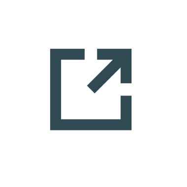 Ok ve işaret kutusu ile dış bağlantı simgesi