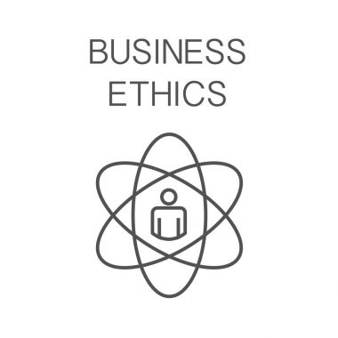 Business Ethics Solid Icon with people sharing ideas clipart