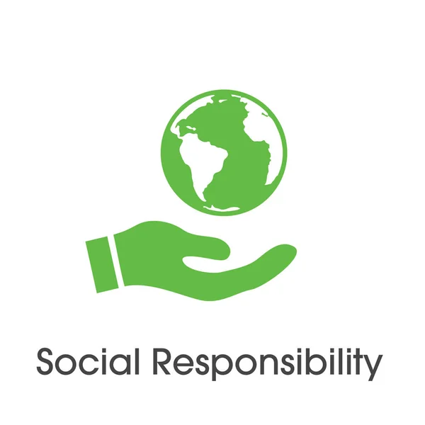 Soziale Verantwortung solide Ikone setzen w Ehrlichkeit, Integrität, & col — Stockvektor