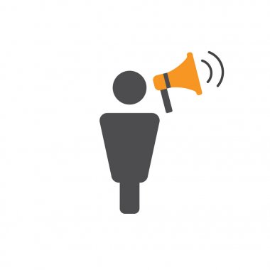 Sözcüsü Icon - kişi bir pazarlama pozisyon ağlar ve co