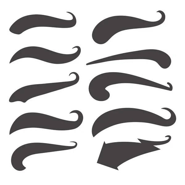 Swishes, a Díszes kezdőbetűk és a Swooshes - Retro póló Word Art Typograph — Stock Vector