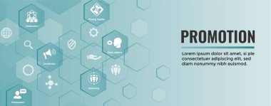 Promosyon Icon set - megafon, koordinasyon, halkla ilişkiler, halkla ilişkiler