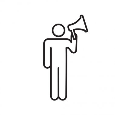 Sözcüsü Icon - kişi bir pazarlama pozisyon ağlar ve co