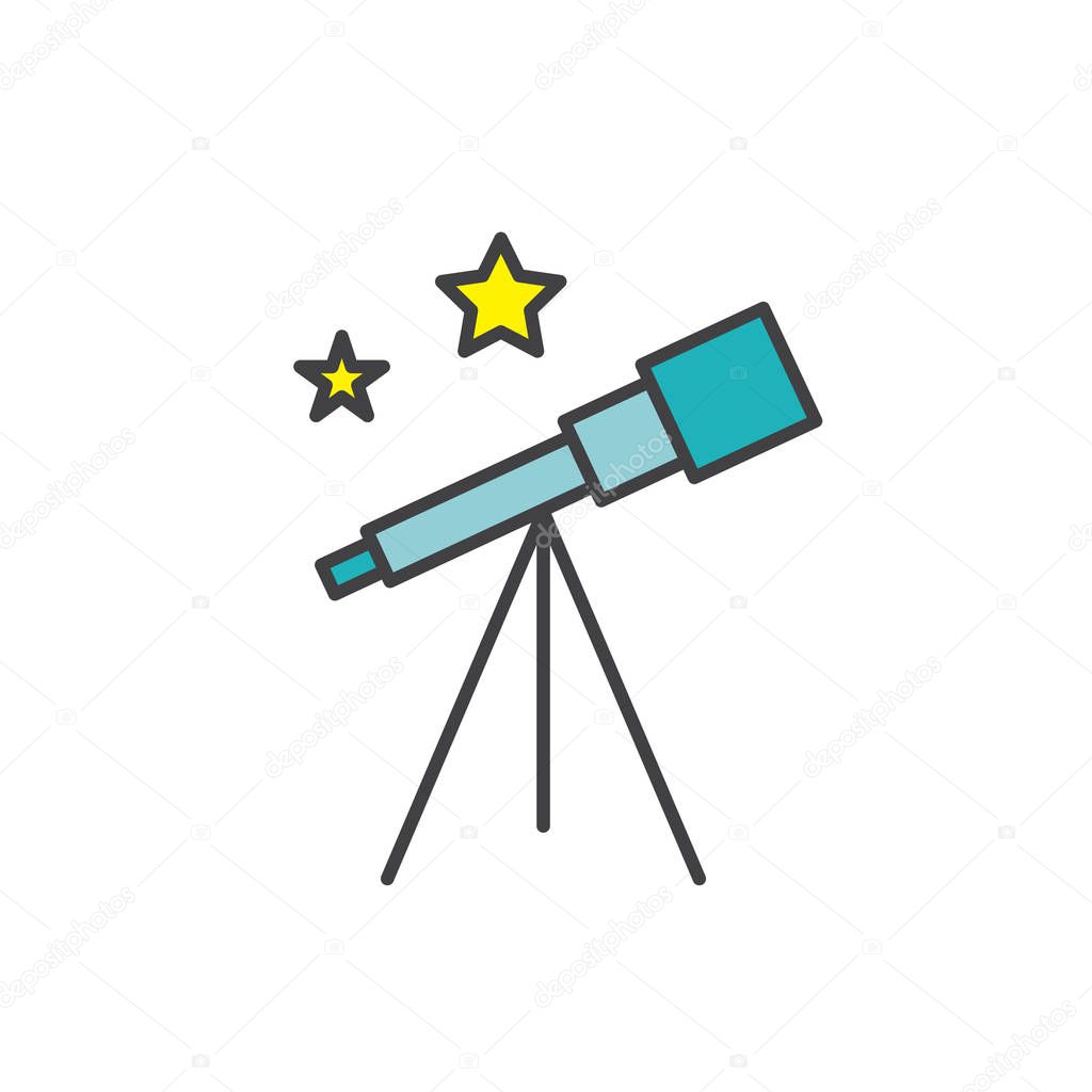 Space Travel icon - Telescope - Tourism to Outer Space - Explora