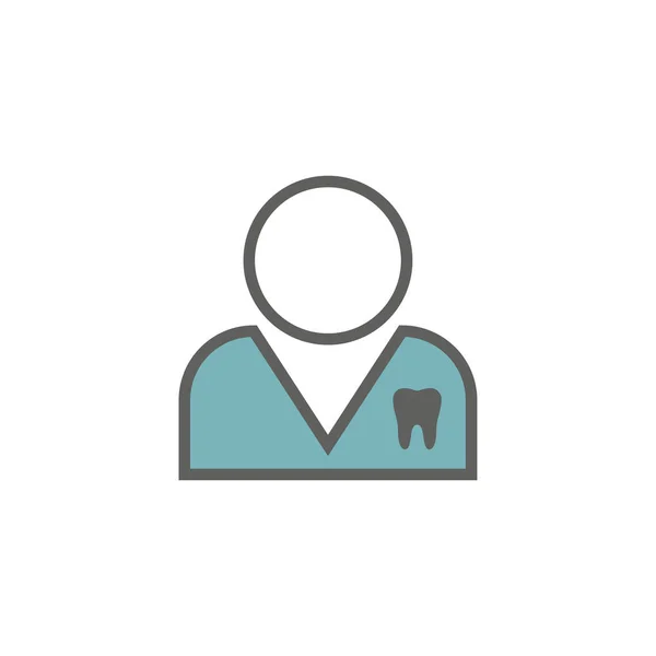 Dentiste icône générique avec des images dentaires, homme / femme sans description — Image vectorielle