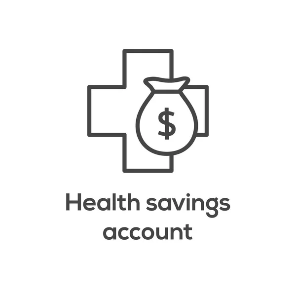 Ahorro Impuestos Médicos Con Cuenta Ahorros Salud Cuenta Gastos Flexibles — Vector de stock
