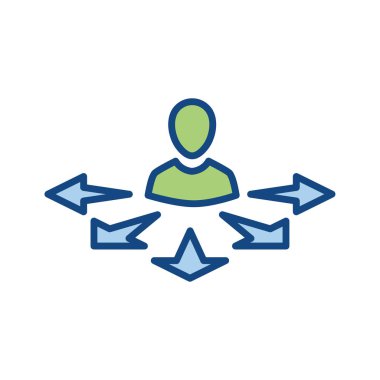 Ok, karar verdiğini gösteren yön işareti veya çukulata