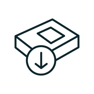 Ebook dijital indirme simgesi - kitap ve ok