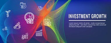 Bankacılık, Yatırımlar ve Büyüme Simgesi Seti - Dolar Sembolleri, vs.