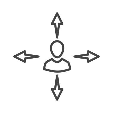 Ok, karar verdiğini gösteren yön işareti veya çukulata