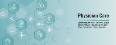 Hekim Bakımı Simgesi Seti - Web Başlığı Pankartı