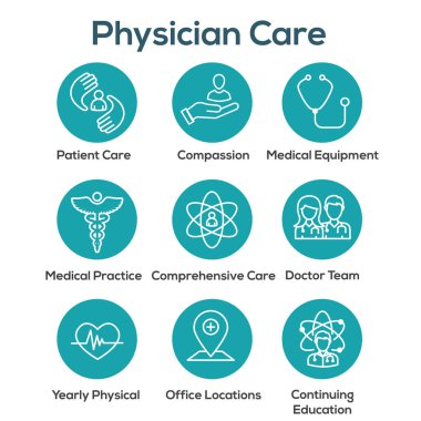 Doktor Bakım Simgesi Tıbbi, hasta ve sağlık hizmetlerini ayarlayın, vs.