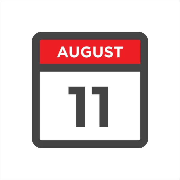 August Calendar Icon Day Month — 스톡 벡터