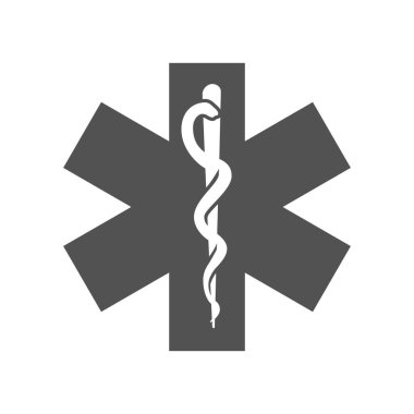 Eczane ve Reçete Simgesi Seti - havan ve tokmak, yaşam yıldızı, haplar ve caduceus