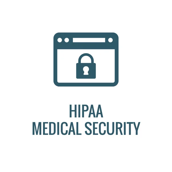 Conjunto Iconos Cumplimiento Hipaa Imagen Hippa Que Implica Privacidad Médica — Vector de stock