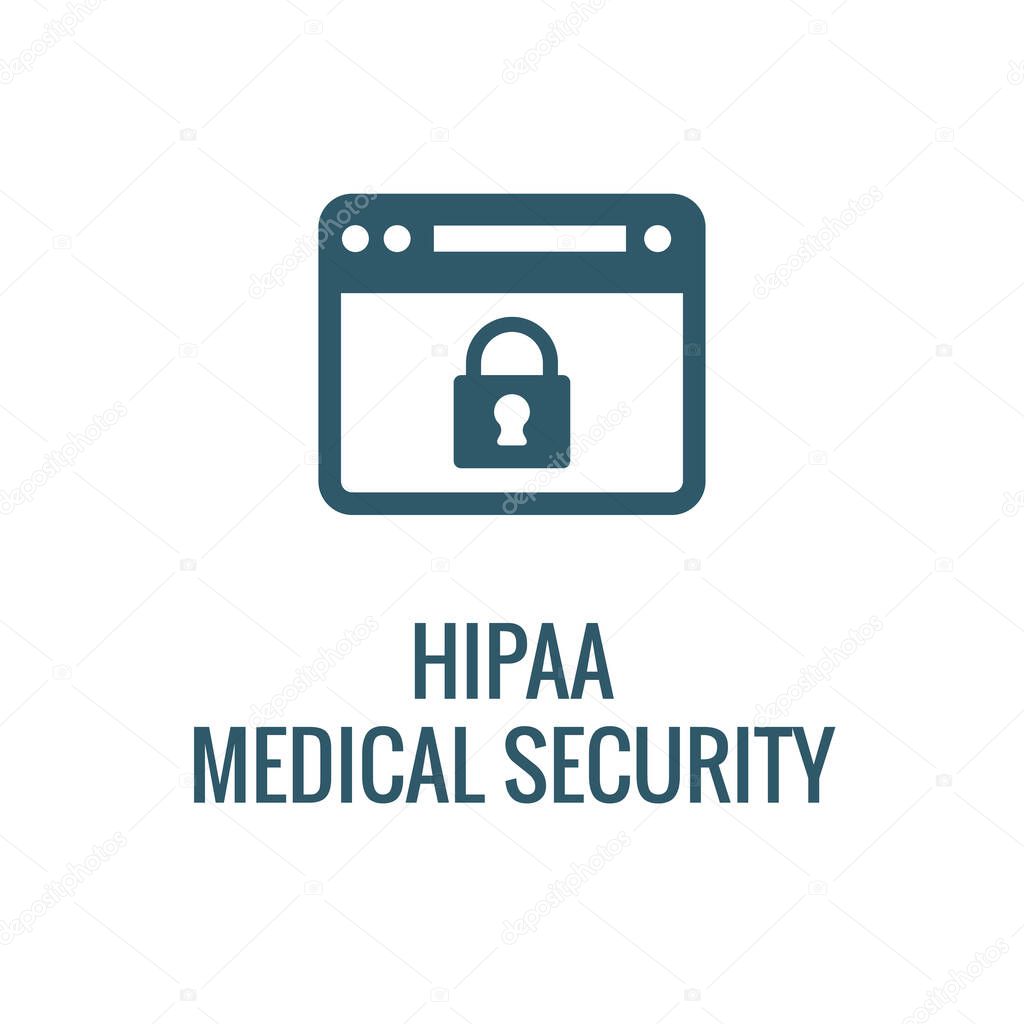 HIPAA Compliance icon set - hippa image involving medical privacy