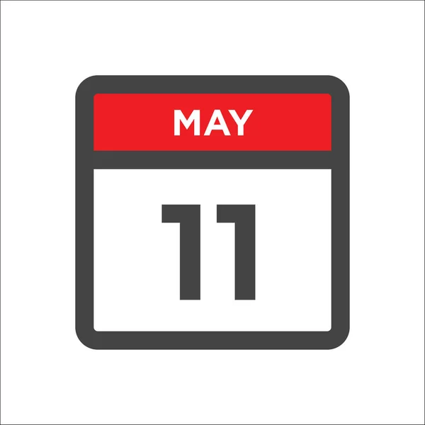 Května Ikona Kalendáře Den Měsíci — Stockový vektor