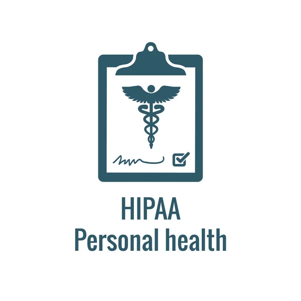 Conjunto Iconos Cumplimiento Hipaa Imagen Hippa Que Implica Privacidad Médica — Vector de stock