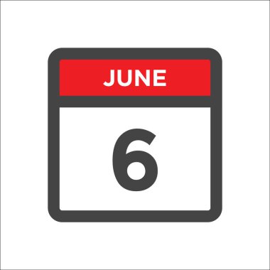 6 Haziran takvim simgesi - ayın günü