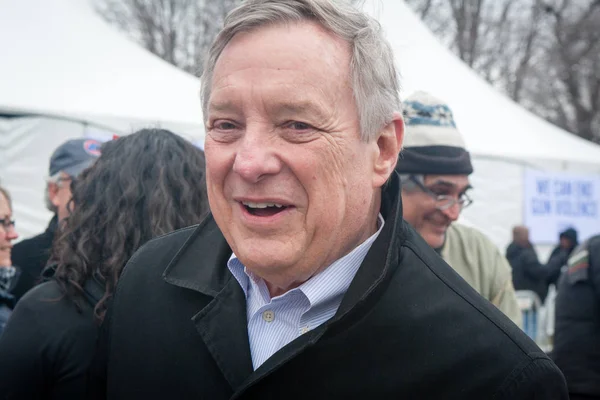 March For Our Lives Chicago / Chicago, Illinois - March 24, 2018: Senator Dick Durbin at the March For Our Lives Rally in Chicago.