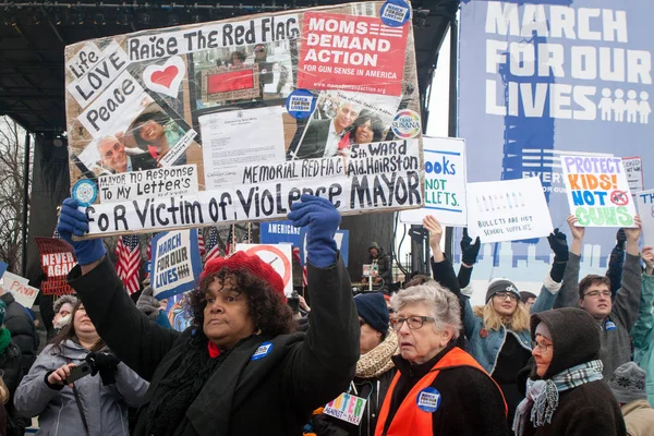 Marcha Por Nuestras Vidas Chicago Chicago Illinois Marzo 2018 Marcha —  Fotos de Stock